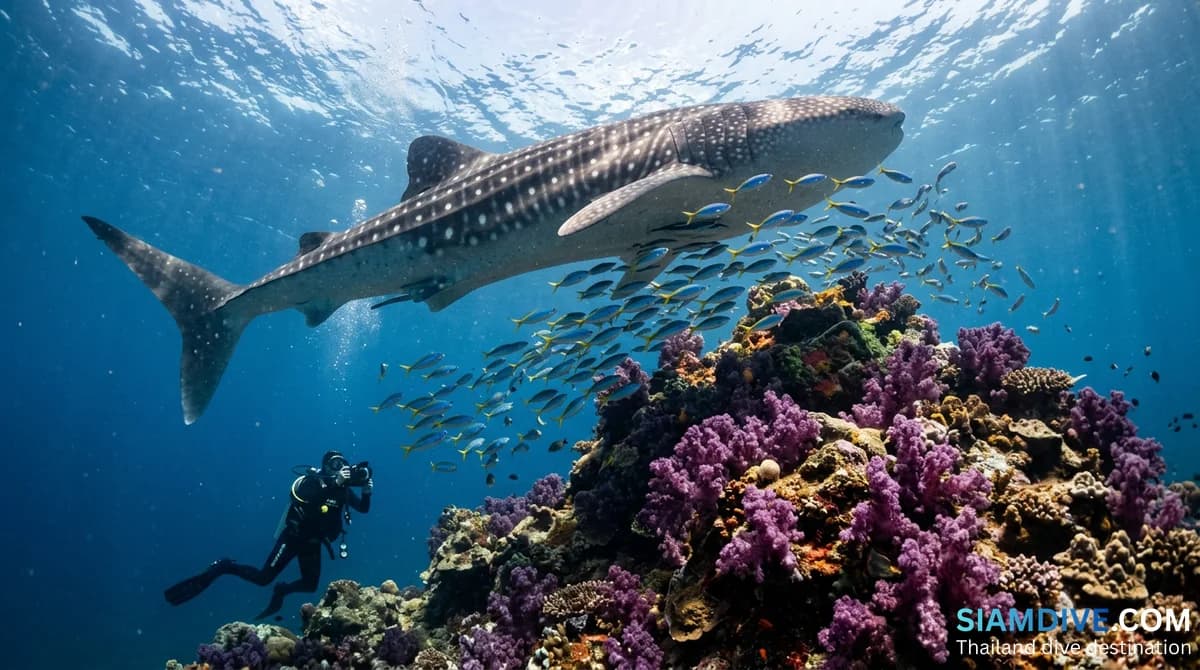 タイのジンベエザメ：どこで、いつ出会えるか