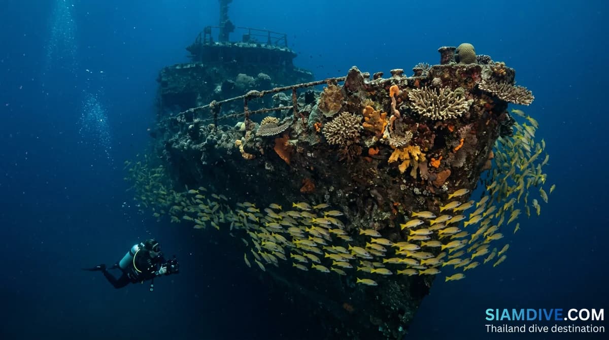 Épave du King Cruiser : Plongée sur le Plus Grand Naufrage du Sud de la Thaïlande