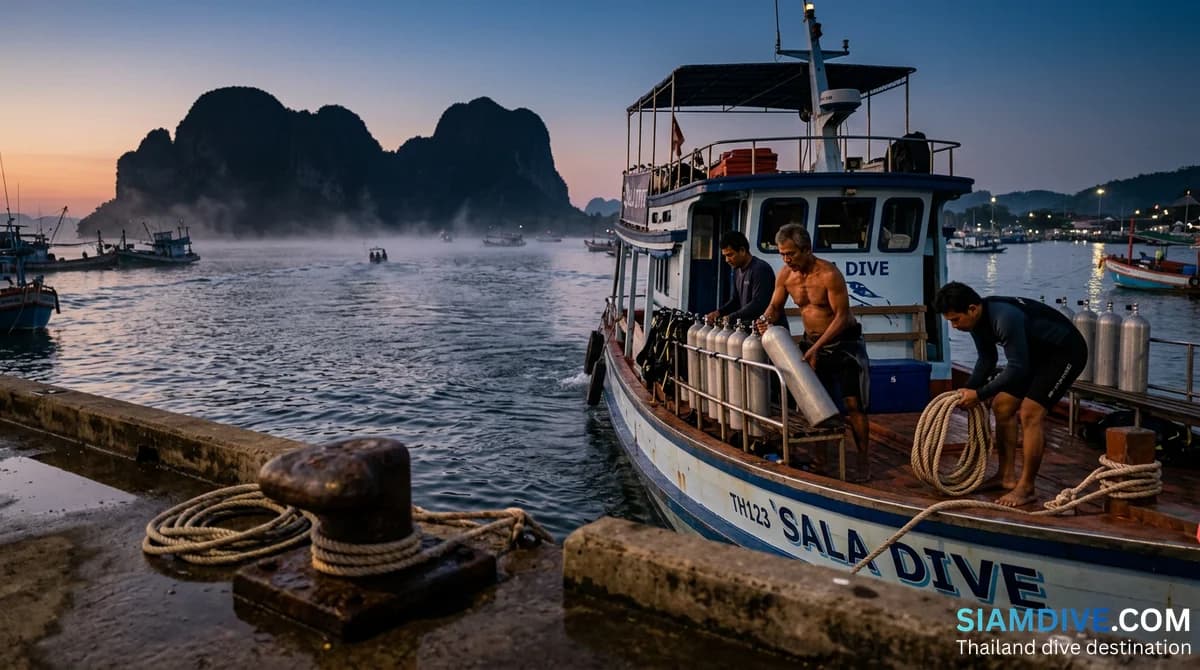 แผนที่ไซต์ดำน้ำภูเก็ตทั้งหมด จัดตามท่าที่เรือคุณออก