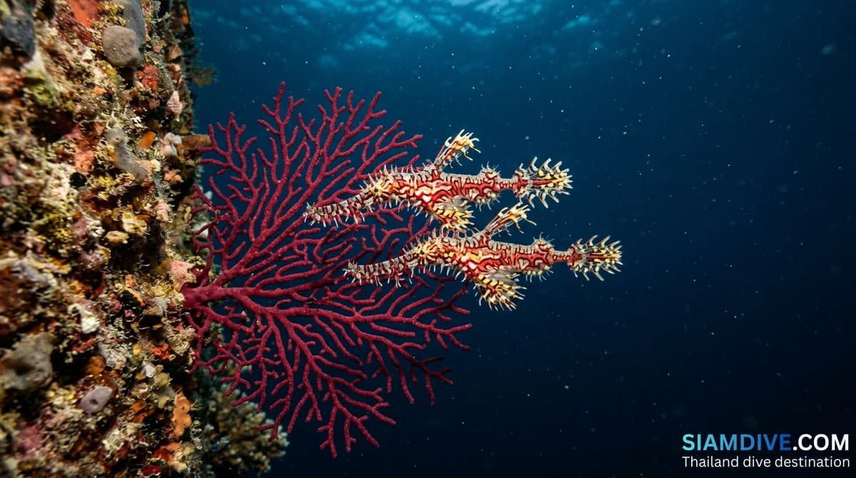 16mの石灰岩壁に棲むゴーストパイプフィッシュ