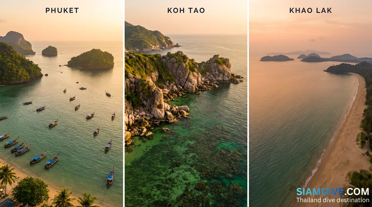 Phuket vs Koh Tao vs Khao Lak: Which Thai Dive Base Fits You?