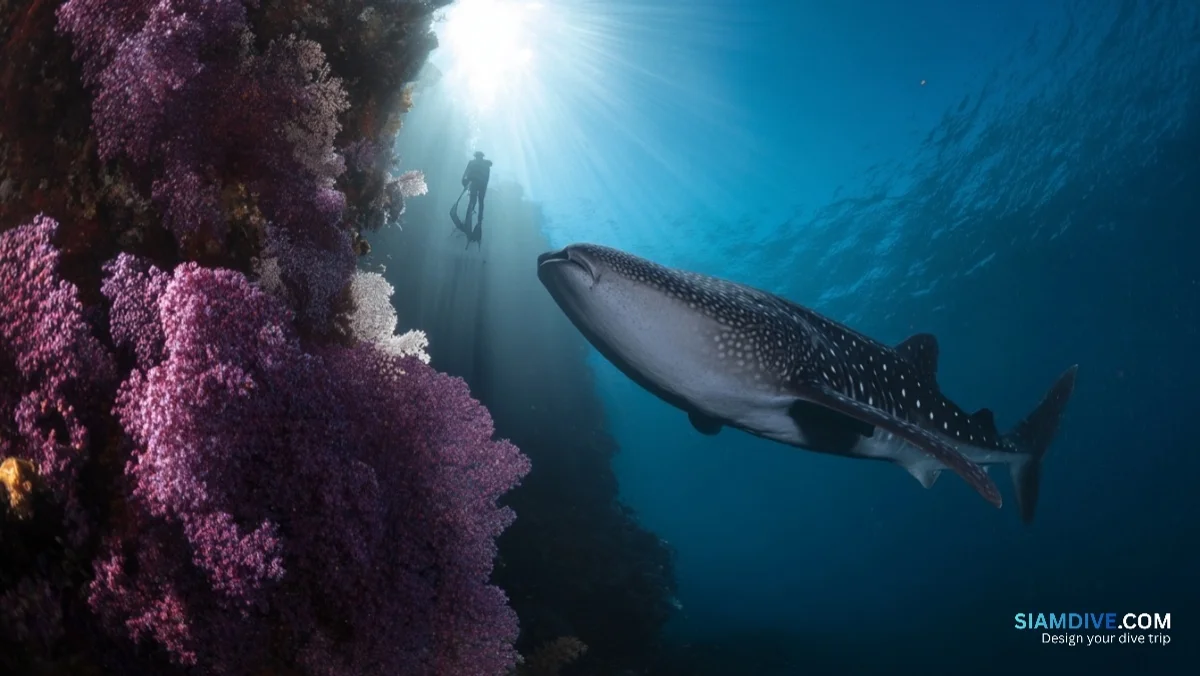 Le mur violet de 60 m qui fait revenir les requins-baleines — image 2